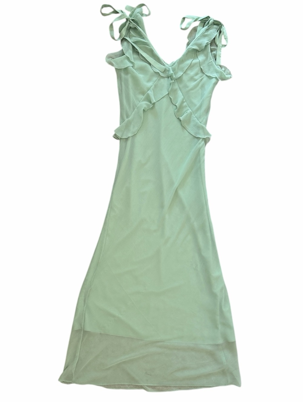 Christian Lacroix Mint Meadow Ruffle Dress